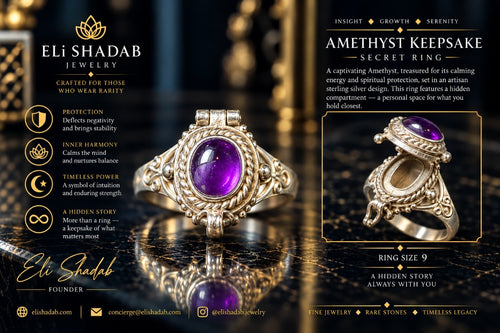 Amethyst Keepsake Secret Ring